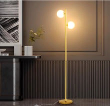 Factory Direct Mid-Century Modern Globe Gold Floor Lamp