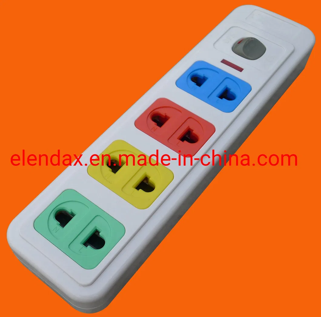 Универсальная 2-контактная 6-контактная удлинительная розетка (E1006S)