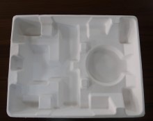 Eco-friendly dry press molded paper pulp tray