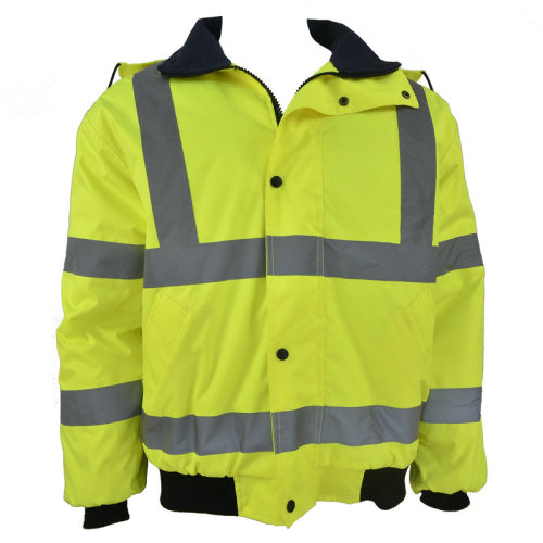 Impermeable invierno verde fluorescente para hombres