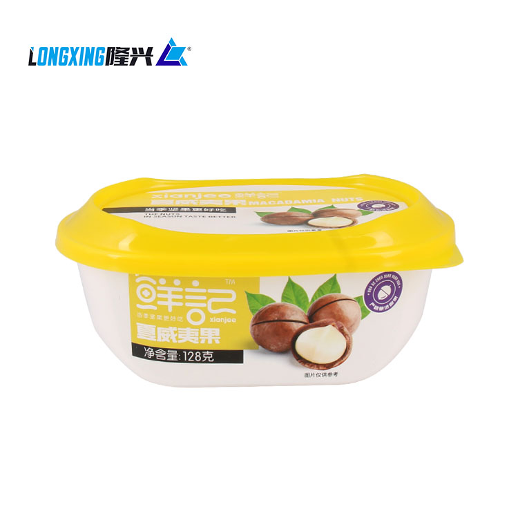 cheap Eco friendly IML food packaging customized logo 300ml oval disposable plastic food box with lid