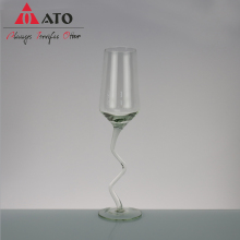 ATO Borosilicate Glass Wavy Stemware Martini Glasses