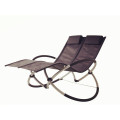 Foldable alu double-seat rocking chair