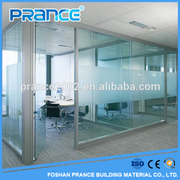 Frosted aluminium frame glass partition / office partition glass wall