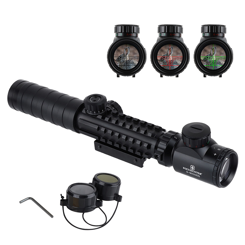 3-9X40 RifleScope with Tri-Rail Integrated Accessory Rails