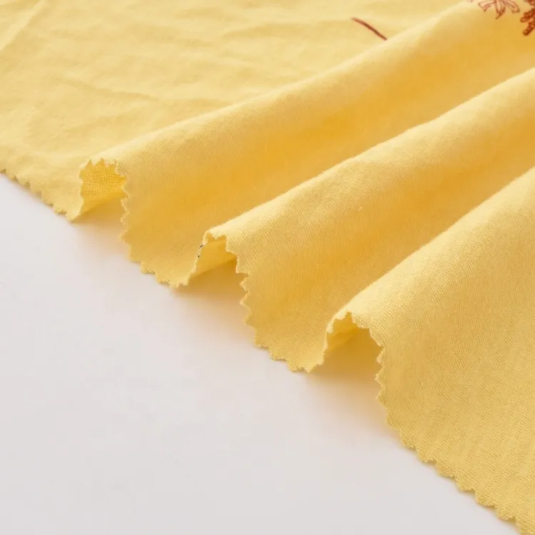 ผ้าฝ้าย 100% การพิมพ์สีผ้าถักเสื้อเดี่ยว