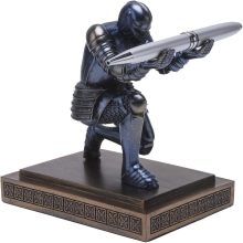 Handmade Polyresin Knight Figurine - Unique Resin Knight Pen Pencil Holder