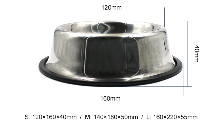 Wholesale Custom Cat Water Stainless Steel Pet Food Bowl for Dogs