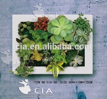 Artificial Framed Succulent Wall Art