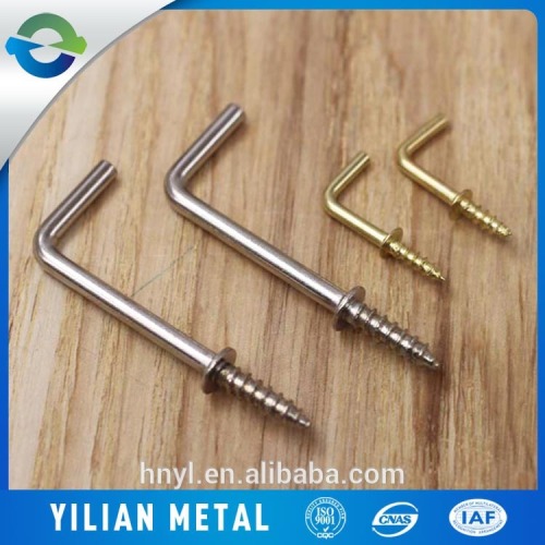 Supply Gold L Shape Hook Right Angle Hook Screw L Hook Various specifications