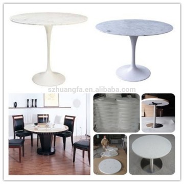 Factory wholesale round white marble top dining table