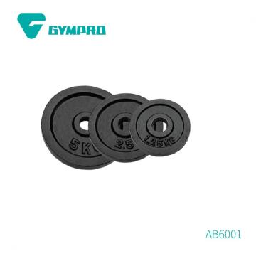 black painted plate for barbell