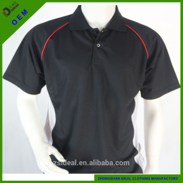 Men's 100% Polyester custom raglan sleeve polo shirts