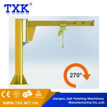 5 ton pillar hoist small jib crane 360 Degree rotating floor mounted Slewing Jib Crane