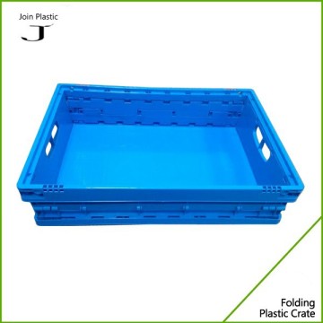 Collapsible plastic lockable crate