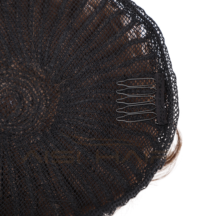 Aisi Hair Brazilian Human Hair Brown Curly Chignon Bun Elastic Rope Rubber Band Hairpiece Clip In Extension For Women