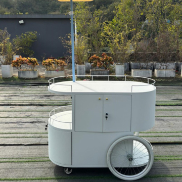 Moveable Hotel Reception Cart for Wine and Beer Display
