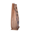 Brown Kraft Paper Bag With Mylar Foil Bottom Gusseted Bag For Tea Snack