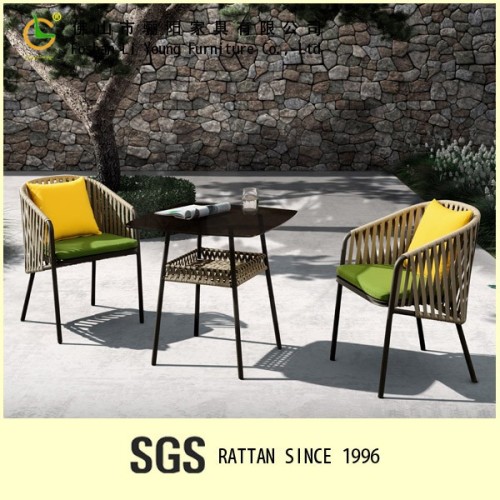 Europe type style high quality outdoor cafe imitation rattan furniture moden design comfortable manufacturer outdoor furniture