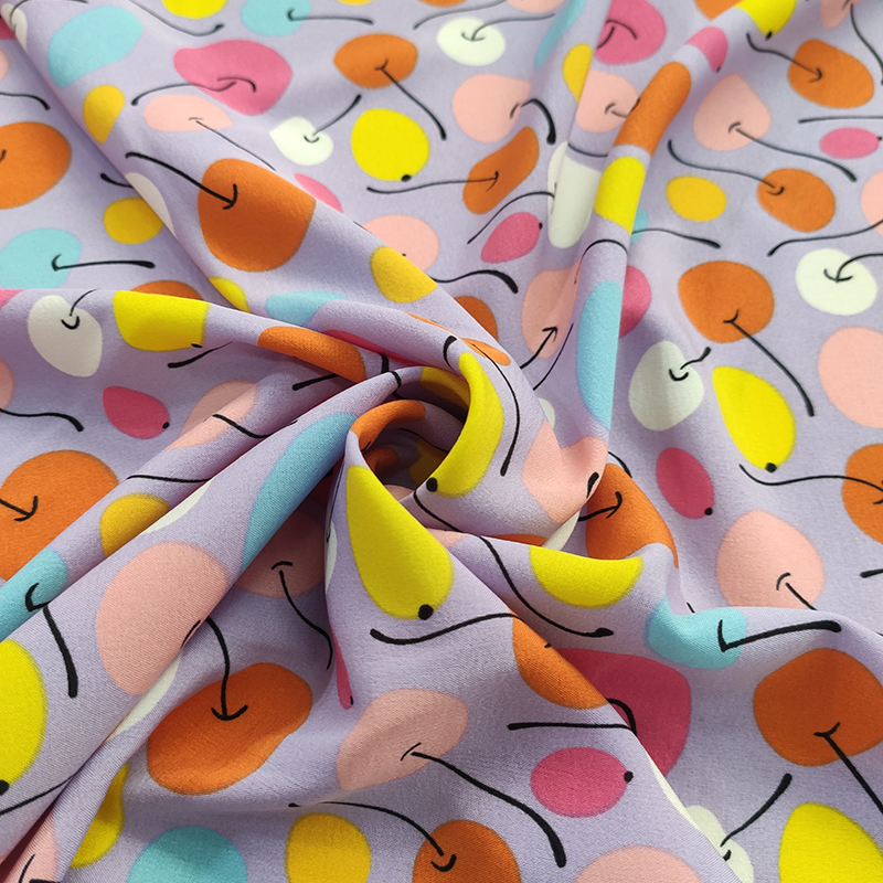 Good  quality  custom 4 way stretch poly fabric printing floral fabric chiffon fabric for dress