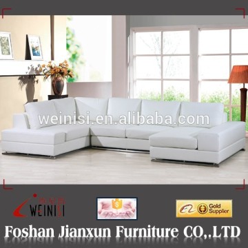 F027 Modern design white leather big couches