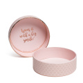 Foil Stamp Pink Eyelash Round Box