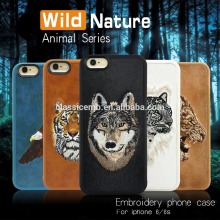 Special TPU+PC phone case with animal embroidery for iphone6 /6s plus