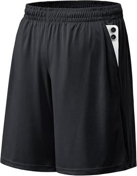 Men's athletic shorts with pockets and elastic waistband quick-drying sportswear workout shorts