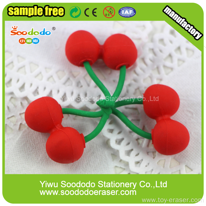 Attractive Cherry Shaped Eraser Fruit Series Erasers