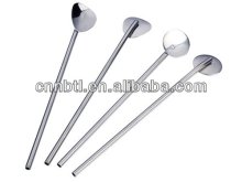 Stainless steel triangle-shaped spoon straws