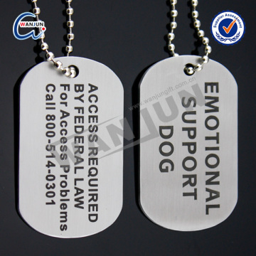 black anodized enamel engraved dog tag