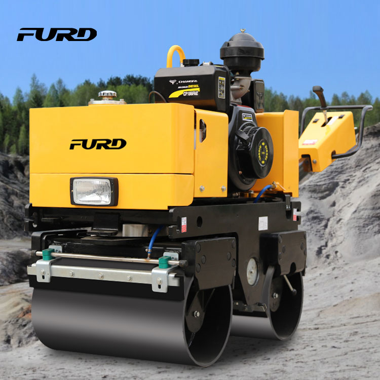 Superior performance walk-behind double drum Road Roller with diesel engine