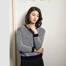 ladies sweater cotton knitted pullover long sleeves fashion knitwear crew neck sweater