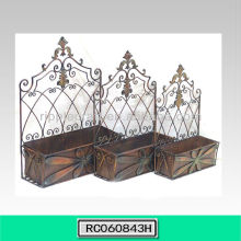 S/3 Decorative Hanging Outdoor Wall Planter