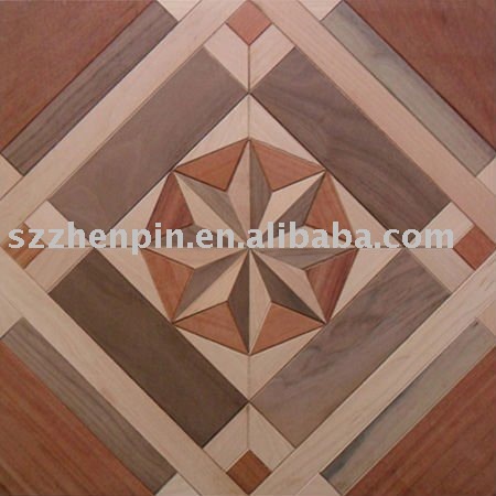 Semi solid wood art parquet flooring (maple balsamo walnut )