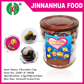 star biscuit chocolate cup