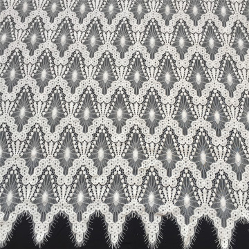 White Double Edging Eyelash Chantilly Lace