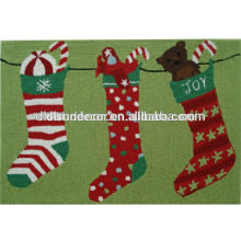 Polyester hand made christmas rugs seasonal rug