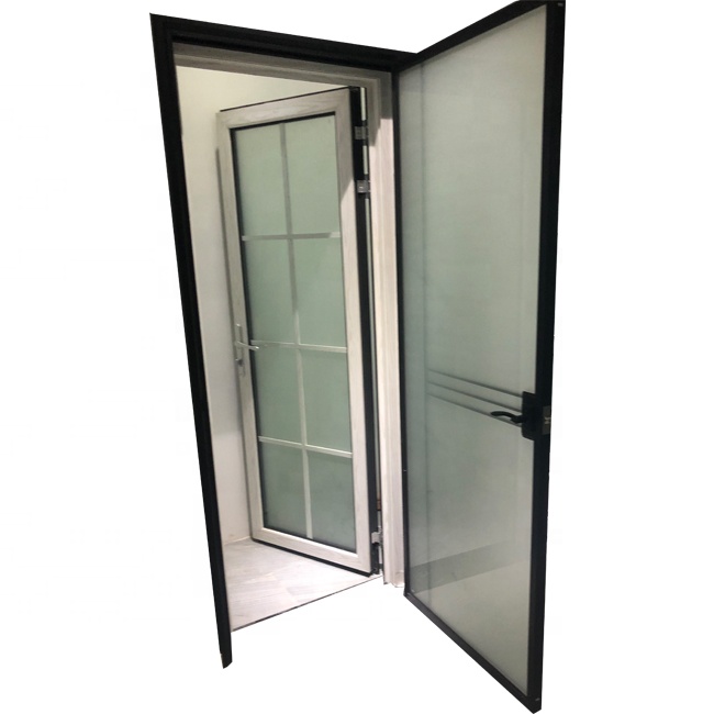 Slim frame aluminium profile frosted washroom door