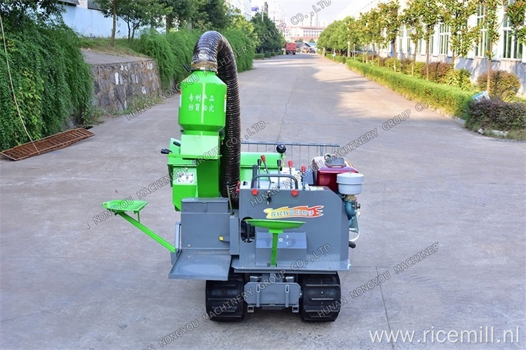 Mini crawler-type double cutter combine harvester for sale