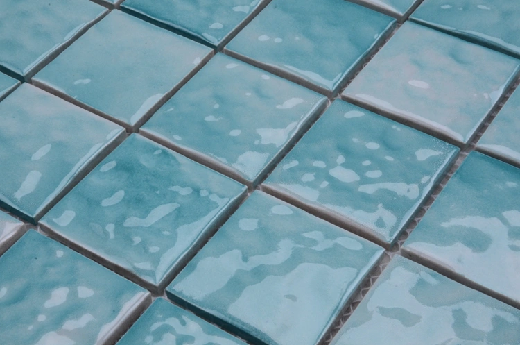 300X300 Elegant Ice Crack Sky Blue Mosaic Tiles Bathroom