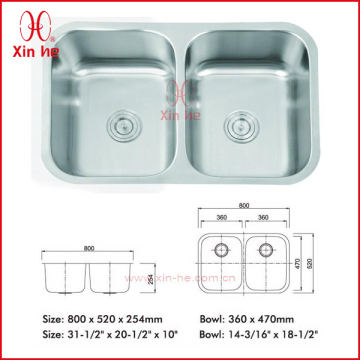 304 small double kitchen sink