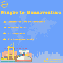 خدمة شحن البحر من Ningbo إلى Buenaventura Colombia