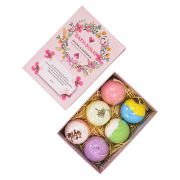 Bath Salt Ball Gift Box - Flower Bath Bomb Fizzy Bath Bombs