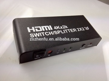 4K 2X2 HDMI switch and splitter