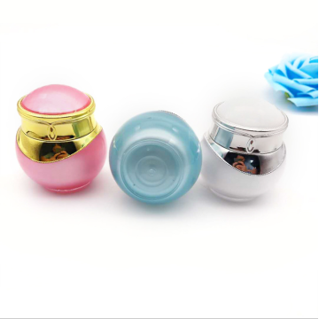 Colorful round acrylic cosmetic jar