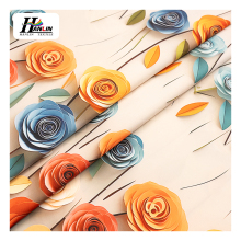 Custom Design Digital Print 5D Flowers Rayon Woven Fabric for Sleepwear