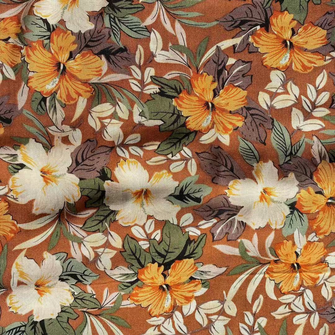45S Soft Challis Rayon Fabric Plain Fabric Rayon Floral bedrucktes Tecido Viskose -Material Viskose 100% Rayon Stoff für Kleise