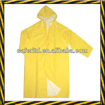 yellow PVC rain suit/rain coat