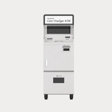 ATM Exchange tự phục vụ ATM với đầu đọc thẻ và bộ phân phối tiền xu